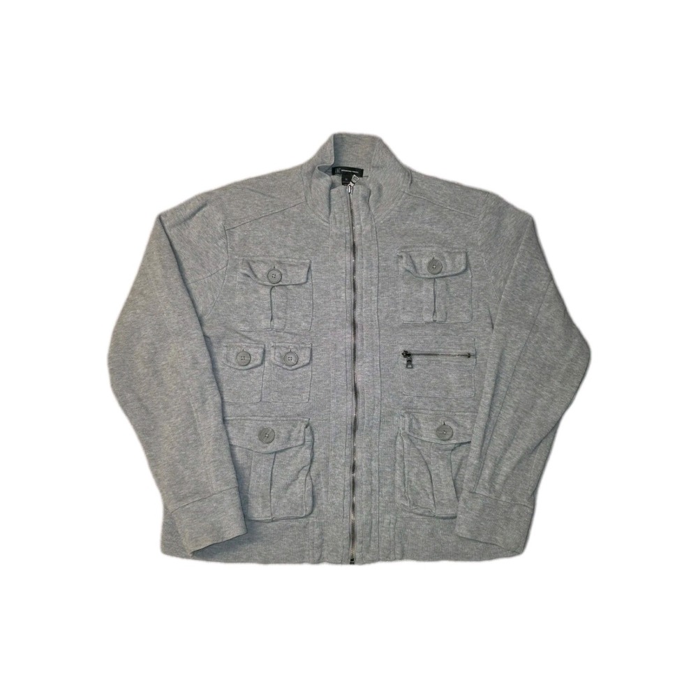 I.N.C. International Concepts Wool Blend Full Zip Gray Size XL Field Jacket